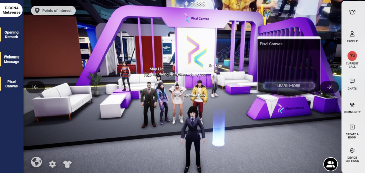 與Pixel Canvas元宇宙攤位合影留念