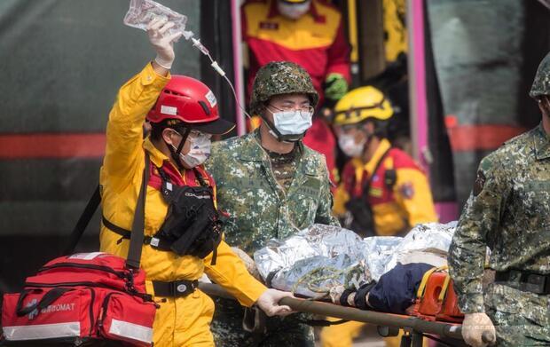 嘉義市民安7號演習中，結合國軍部隊及各單位救災能量，過程逼真。