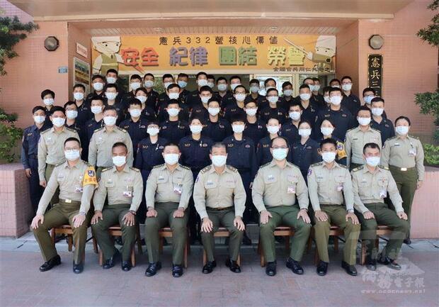 憲指部指揮官黃金財中將前往憲兵332營視導。（憲兵指揮部提供）