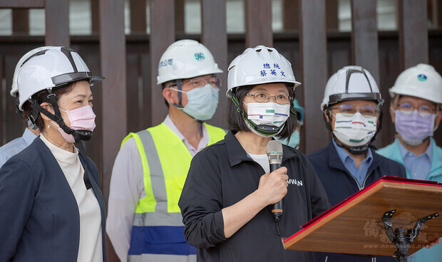 總統視導「緊急抗旱水源應變計畫」並致詞