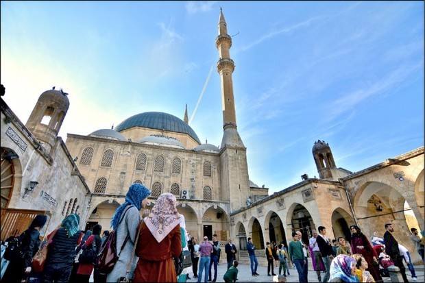 神顯神蹟的聖魚池,池內有許多魚群,成為當地名景。