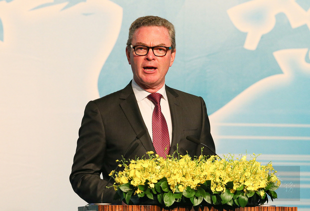 「2019凱達格蘭論壇：亞太安全對話」20日在台北登場，澳大利亞前國防部長派恩（Christopher Pyne）（圖）應邀發表專題演講。