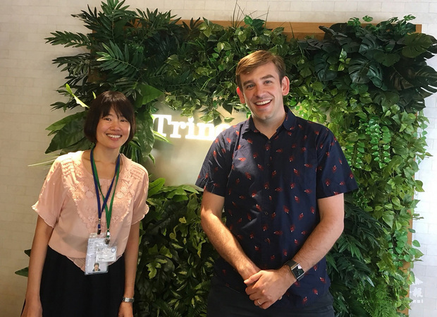 史丹佛大學的印太問題專家祁凱立(右)在密西根大學就讀時的助教是目前在日本執教的陳香如,祁凱立的中文名字是經陳香如指點建議,兩人於2018年在中研院重遇。(祁凱立提供)