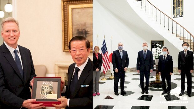 美國駐日代理大使楊舟本週邀請了我駐日代表謝長廷到美國駐日大使官邸。 (圖:楊舟推持)
