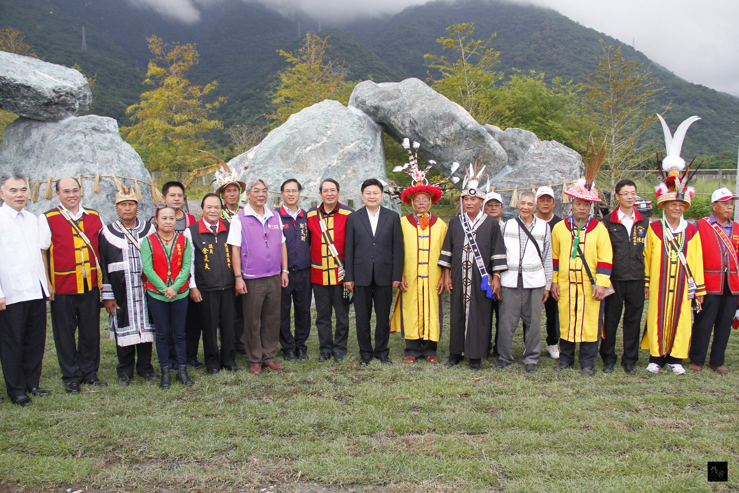 撒奇萊雅族火神祭於14日隆重舉行,並為加禮宛事件紀念碑舉行揭牌儀式。(花蓮縣政府提供)