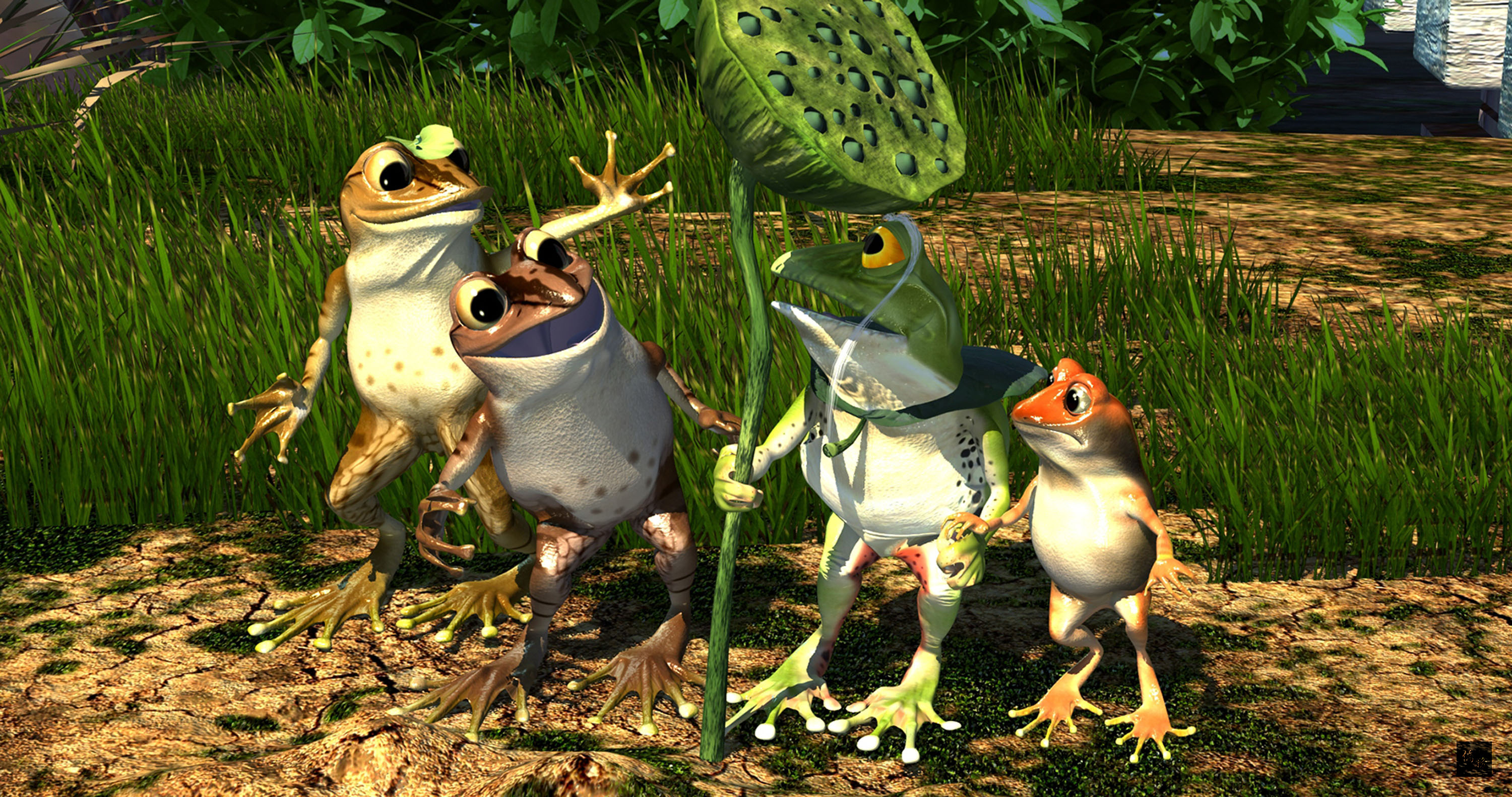 台灣3D冒險動畫電影「桃蛙源記」日前在中國大陸上映，3天創下人民幣700萬元（約新台幣3410萬元）票房，為台灣動畫片在大陸上映最佳票房紀錄。（中央社提供）