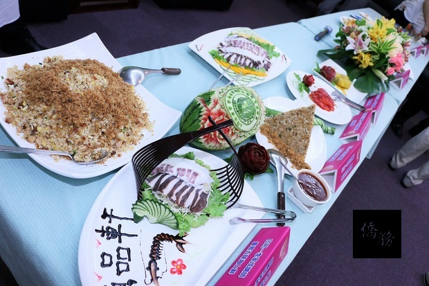 新南向臺灣美食廚藝巡迴講座展示美食。