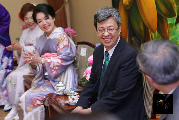 副總統接見「日本國際媽祖會回國致敬團」，肯定旅日僑胞們致力推動國民外交，為臺日兩國人民創造福祉。（總統府提供）