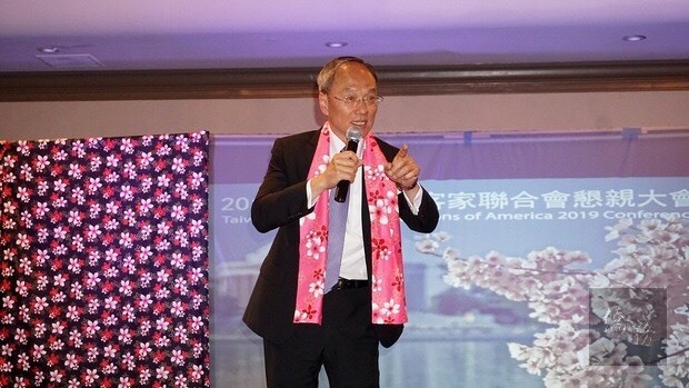 吳新興出席美洲臺灣客家聯合會懇親大會肯定客家鄉親在海外傳揚客家文化提升台灣能見度。