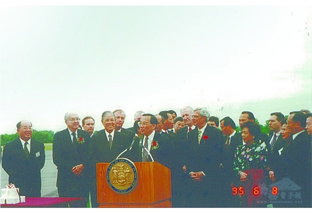 1995年，李前總統訪美國康乃爾大學。（蔡仁泰提供）
