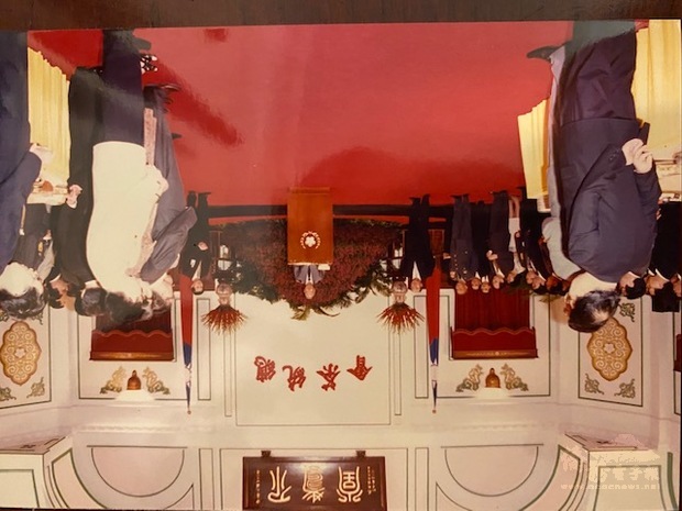 李前總統在總統府招待中華民國84年國家建設研究會出席人員。（圖：僑務委員蔡裕棟翻攝提供）