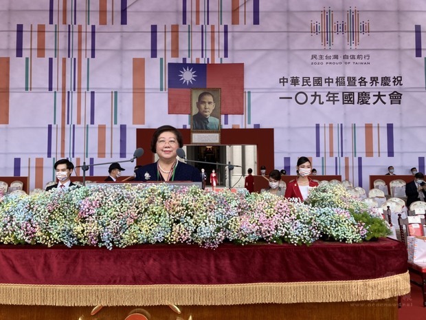 美國休士頓僑務諮詢委員宋明麗今年代表全球僑胞在109年國慶大會致詞,慶祝中華民國臺灣生日快樂。