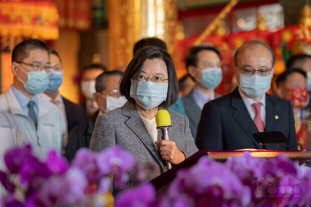 總統出席「玉皇上帝聖誕禮斗大法會圓斗典禮」,並致詞