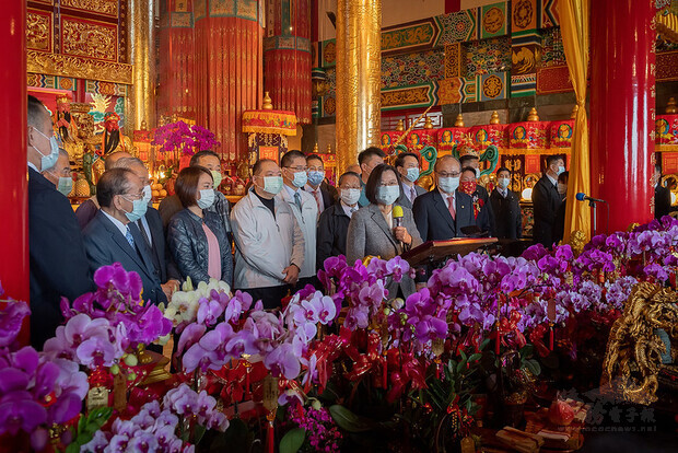 總統出席「玉皇上帝聖誕禮斗大法會圓斗典禮」