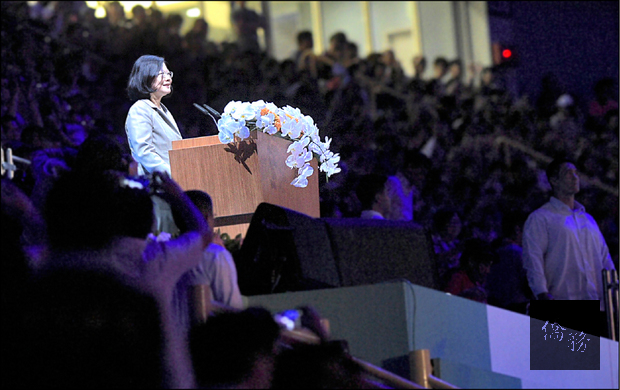 總統蔡英文宣布2017台北世大運開始。（自由時報提供）