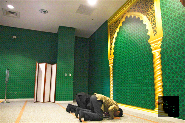 故宮南院的穆斯林祈禱室,讓穆斯林能進行祈禱。(自由時報提供)