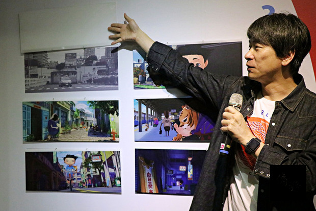 台灣原創動畫電影「小貓巴克里」動畫美術特展，即日起至4月22日在府中15新北市動畫故事館展出，導演邱立偉18日現身導覽，分享創作歷程。(中央社提供)
