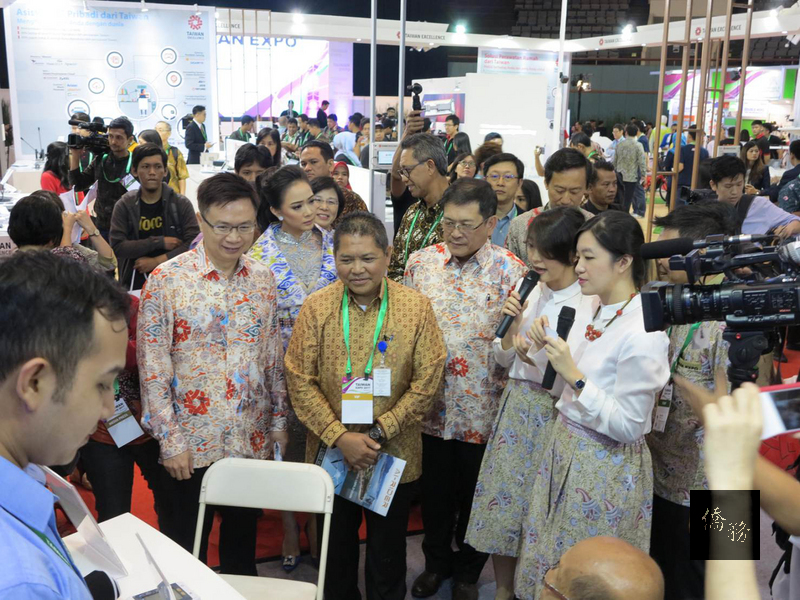 台灣形象展12日起在印尼雅加達舉行3天，以7大展區展出3500多項產品。（中央社提供）