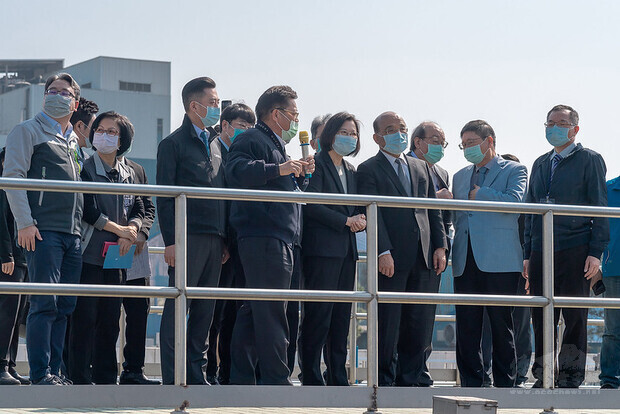 總統視察「桃園新竹備援管線工程」,確保新竹地區民生及產業用水的穩定供應