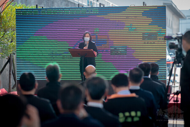 總統視察「桃園新竹備援管線工程」,並致詞