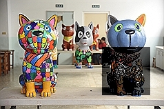 圖為竹山國小學童彩繪的作品。(中央社提供)