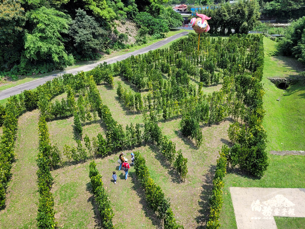 2021宜蘭綠色博覽會27日起至5月9日在蘇澳武荖坑風景區登場,園區以福木為造景樹種,打造綠色迷宮空間,邀請大小朋友一同來闖關。