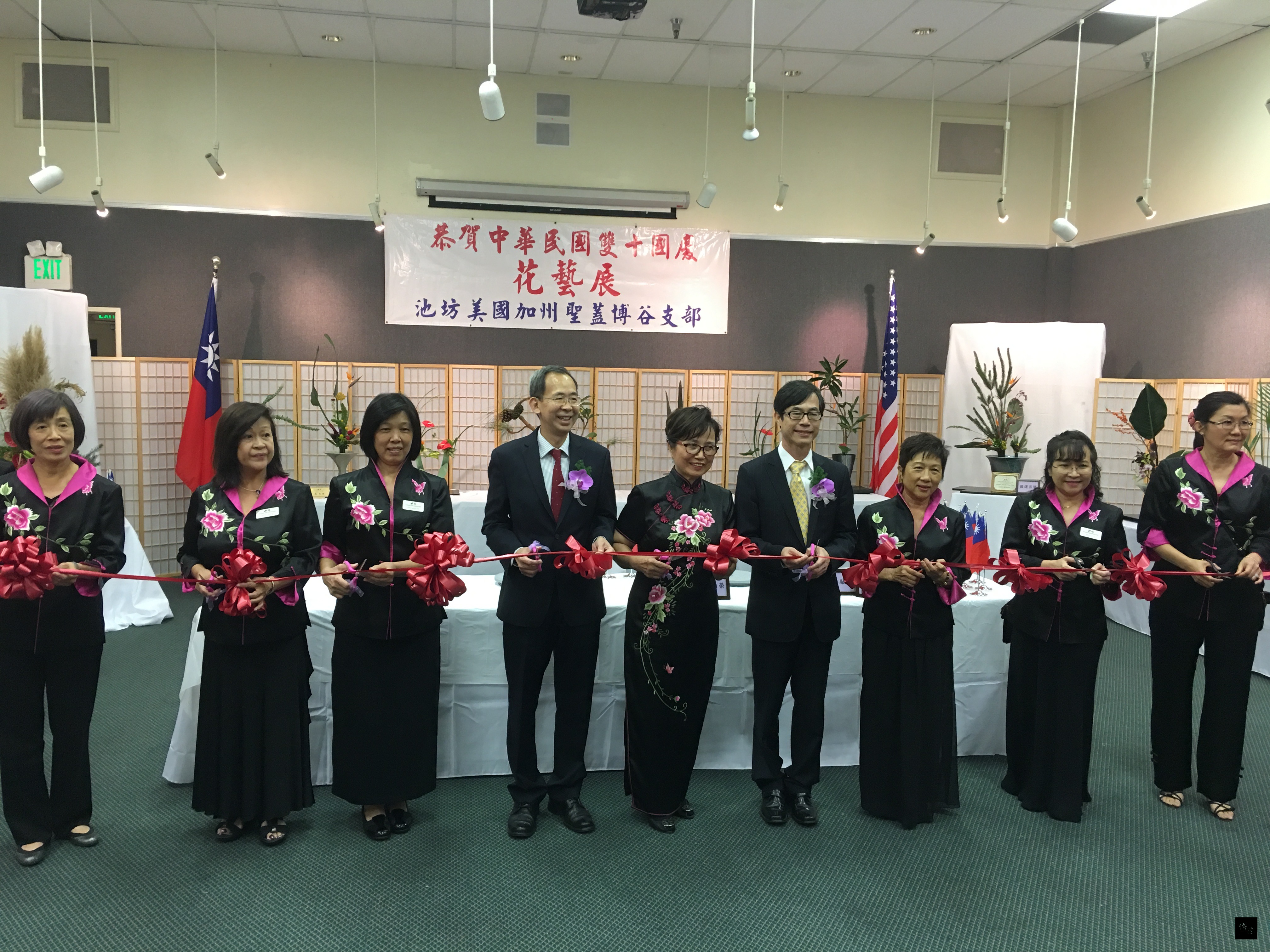 池坊美國加州聖蓋博谷支部辦花藝展慶雙十 北美洲 僑務電子報