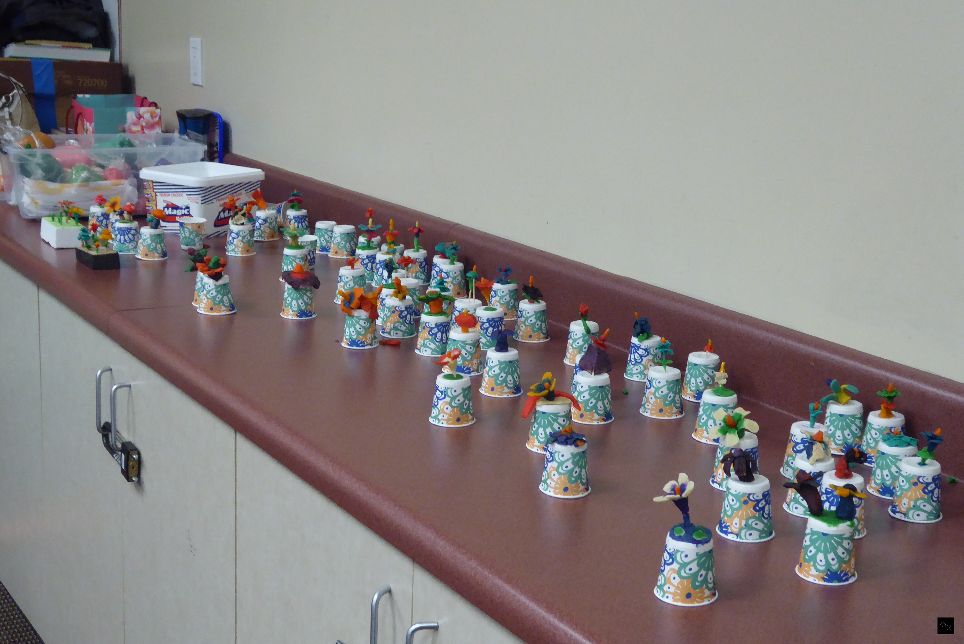 小朋友的捏麵人美術作品。(橙縣僑教中心提供)