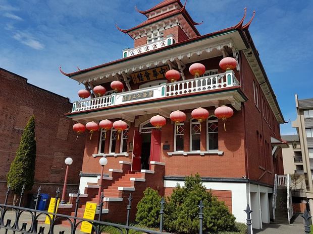 域多利中華會館建於1902年,至今仍保存完善。