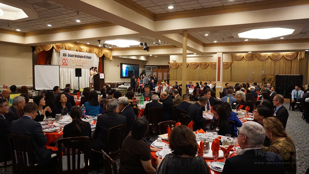 華府美華協會舉辦第46屆年度頒獎晚會﹐共近兩百位政要及僑社嘉賓出席。