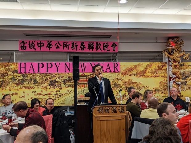 陳剛毅致詞希望新的一年臺加關係能更穩固發展。