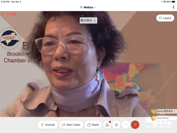 波克萊臺灣商會會長徐小玲分享指點開餐館經驗。