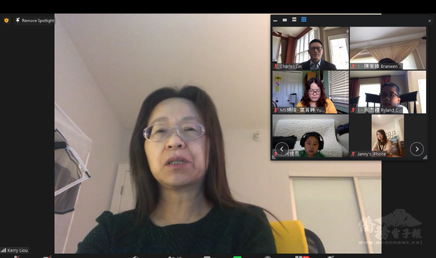 芝加哥文教中心劉綏珍主任在開幕式勉勵同學,利用演講比賽來精進中文口語表達能力。