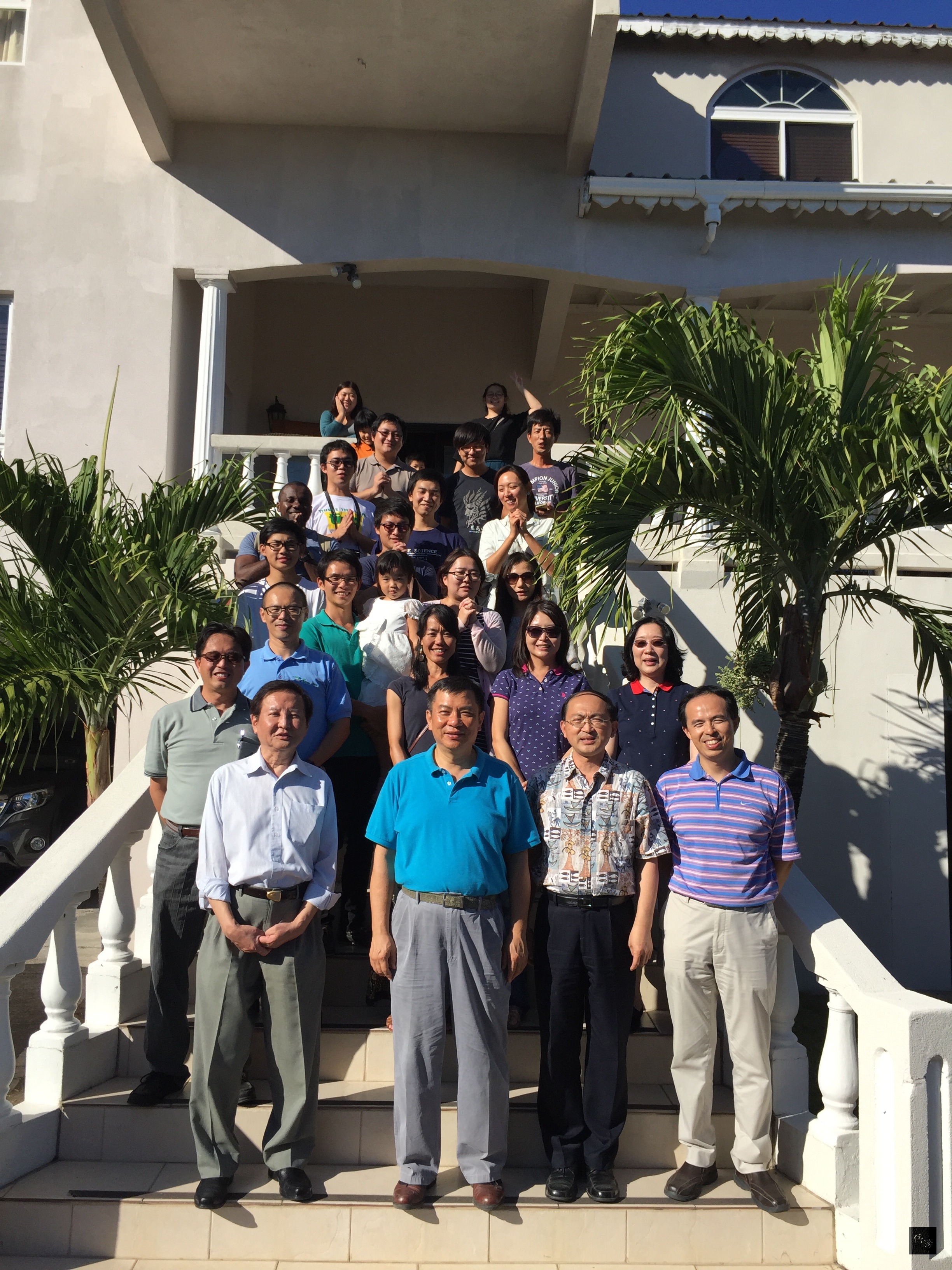 駐聖克里斯多福及尼維斯大使館舉辦全僑慶祝春節活動，旅克台商、僑胞、志工、駐館及國合會技術團同仁員眷、克國友人近30餘人出席。（駐聖克里斯多福及尼維斯大使館提供）