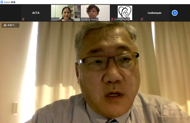 駐阿根廷辦事處參事惠卓岳代謝俊得大使致詞畫面