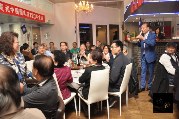 書記長黎輝致詞迎賓。(駐法國代表處提供)