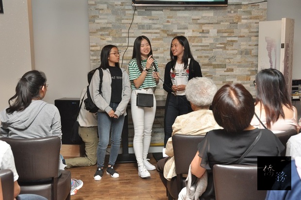 黃愛雪、黃詩妍、黃詩穎分享在臺灣學習的開心與收獲。