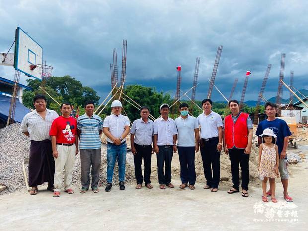緬北果文文教會及愛緬基金會派員考察香港苗圃援建校舍項目進度。