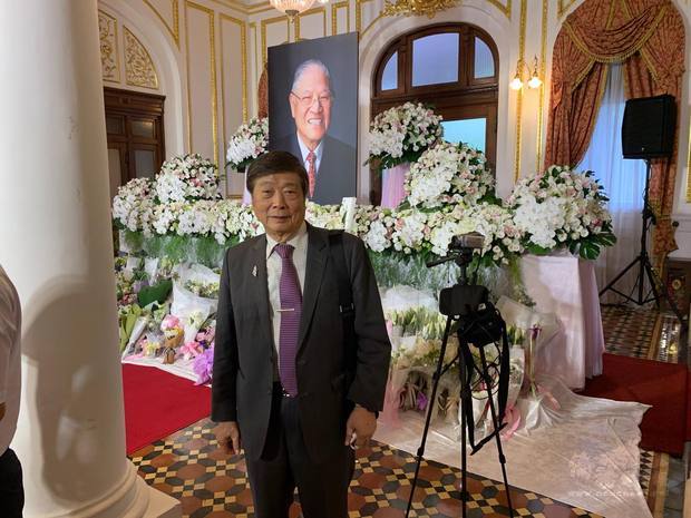 劉樹添日前前往臺北賓館追思李前總統。