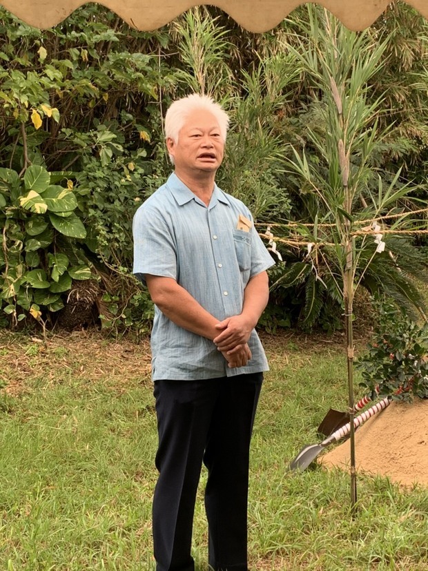 石垣島金媽祖宮發起人東鄉青龍致詞。