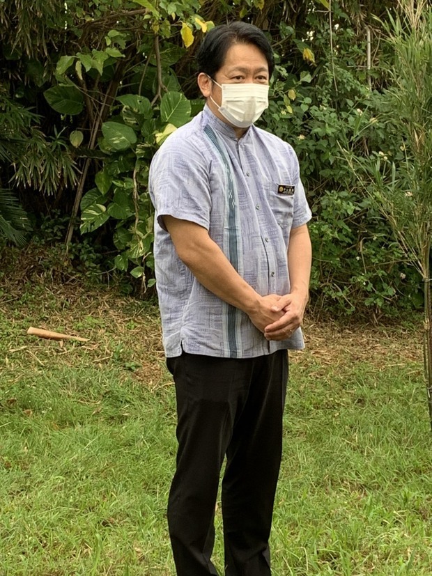 石垣市市長中山義隆致詞。