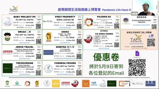 當日參與活動廠商提供給參加者之線上優惠折扣券