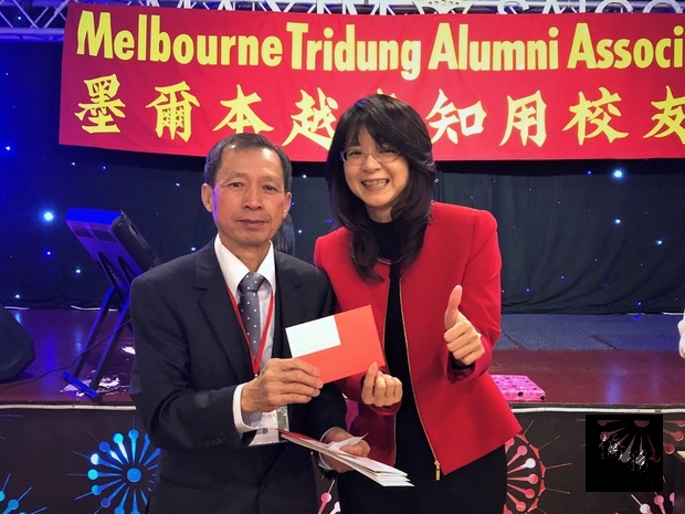 陳瓊玉（ 右）及徐國聯（左）合影。