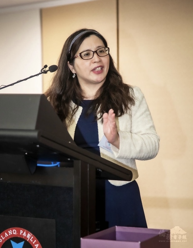 昆士蘭臺灣商會會長游淑靜致歡迎詞。