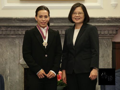 President Tsai Ing-wen (right) and Kuo Hsing-chun