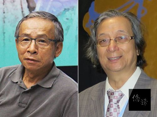 Wu Nien-jen (left) and artist Hsieh Li-fa; photo courtesy of CNA