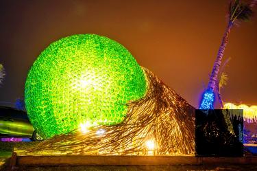The lantern “Wind Nest in Hengchun” is displayed at the Taiwan Lantern Festival in Pingtung County’s Dapeng Bay. /
Photo courtesy of the Pingtung County Government