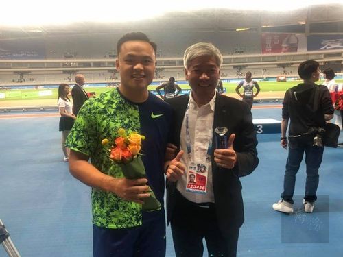 Cheng Chao-tsun (left)/Image taken from Chinese Taipei Athletics Association's Facebook page