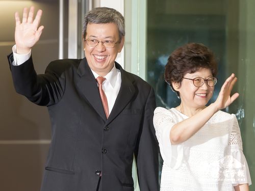 Vice President Chen Chien-jen and his wife/Photo courtesy of CNA
