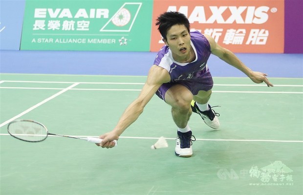 Chou Tien-chen in the 2019 Taipei Open./Photo courtesy of CNA